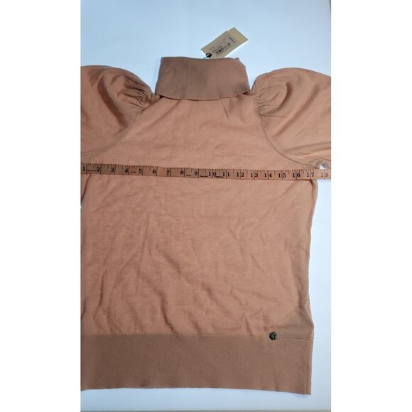 Ted Baker Aidabel Sweater Small Dusty Pink Cashmere Blend Puff Sleeve Mock Neck - Picture 10 of 15